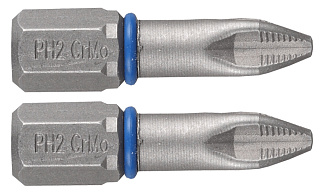 Бита Эксперт PH2*25мм торсионная кованая C1/4"  магнитная (2шт) Зубр 26011-2-25-2 купить