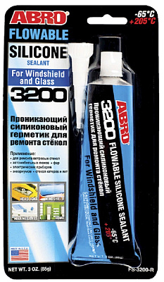 Герметик проникающий для ремонта стекол силиконовый ABRO Masters FS-3200 купить