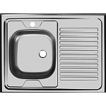 Мойка накладная стандарт левая 80*60см UKINOX STD800.600 ---4C 0L-