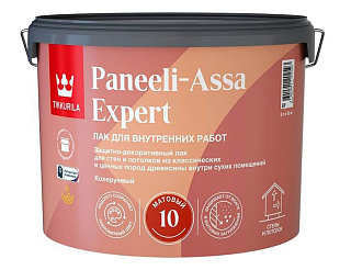 Лак интерьерный Tikkurila PANEELI-ASSA EXPERT матовый бесцветная база EP (9л) купить