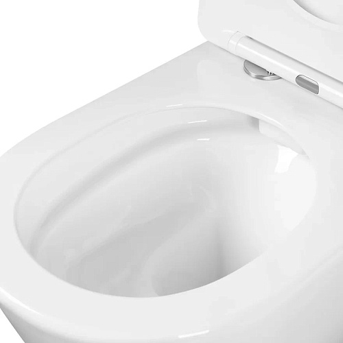 Унитаз подвесной БЕТТА безободковый с сиденьем микролифт Aquatek AQ1253W-00 купить