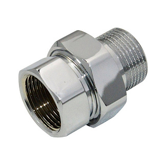 Соединение прямое (американка) 3/4" гайка-штуцер для полотенцесушителя хром СТМ CPASFM34 купить
