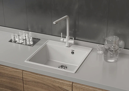 Мойка для кухни Ulgran Quartz Forte 505-01 кварцевая квадратная 51*51см жасмин купить