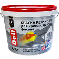 Краска резиновая Dali для кровли цоколя фасада красно-коричневый 12 кг
