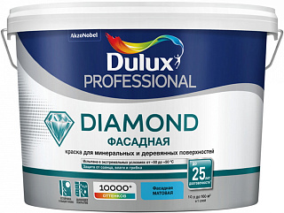 Краска фасадная Dulux Trade Гладкая Белая матовая - 10 л купить