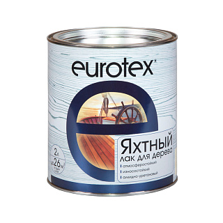 Яхтный лак для дерева EUROTEX Бесцветный полуматовый - 2 л купить