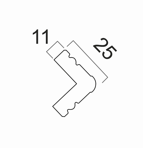 Интерьерный багет Cosca "Ионики" угол 25 венге С25(1)DB2 купить