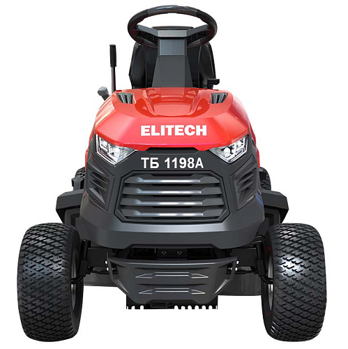 Газонокосилка бензиновая с сиденьем Elitech ТБ 1198А (бензин) автомат 12.5 лс 98см травосб.-245л 200кг (E1610.003.00) купить