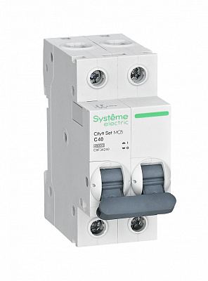Выключатель автоматический City9 характеристика С 2П 40А 4.5кА C9F34240 Systeme Electric 7797196 купить