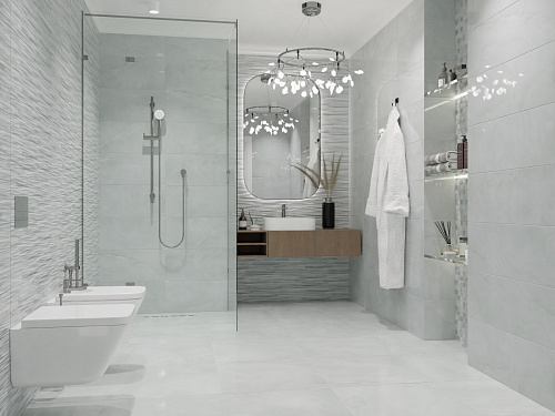 Плитка настенная Amore Silver Decor 06 glossy 1.08кв.м 30*90см Primavera DG09-06 купить