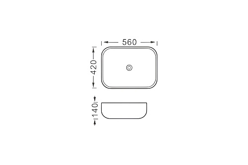 Раковина для установки на столешницу 560*420*140 матовый белый Aquatek AQ5526-MW купить
