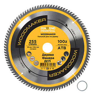 Диск пильный по дереву DIAMOND INDUSTRIAL ф255*30/25.4мм*100зуб АТВ WoodMaker (DIDD255Z100) купить