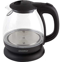 Чайник ENERGY E-296 1л пластик,стекло черный 005215