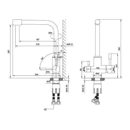 Смеситель для кухни Expert Lemark LM5061LGN золото купить