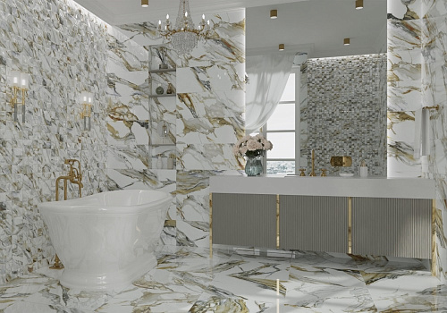 Плитка настенная Duchess Gold A glossy 1.08кв.м 30*90см Primavera GL13A купить