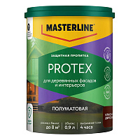 Пропитка защитная Masterline Protex Красное дерево 0.9л 50036206