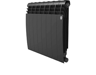 Радиатор биметаллический BiLiner B 500 8 секций Royal Thermo RTBB350008 черный купить