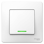 Выключатель Blanca 1кл BLNVS006111 с/у 6А c подсветкой белый Выключатель Blanca 1кл BLNVS006111 с/у 6А c подсветкой белый