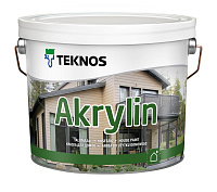 Краска фасадная водоразбавляемая TEKNOS Akrylin База PM3 полуматовая - 2.7 л