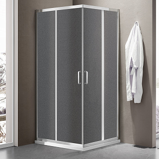 Ограждение душевое Iris-CR-800-G-Chrome Г-образное стекло Грейп 800*800*1850 хром SANTREK AQUA 329331 купить