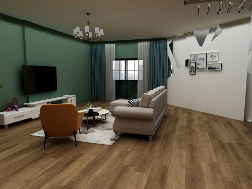 Ламинат SPC Genesis 4U 1220*182*5мм дуб церея 43класс FloorWood HL09 купить