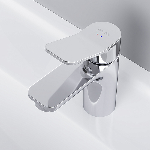 Смеситель AM.PM X-Joy F85A82100 для раковины с донным клапаном излив 100мм хром купить