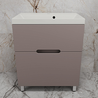 Тумба напольная Матис 70 тауп темный 2 ящика с умывальником ASTI 70 жасмин Style Line ЛС-00002436/СС-00002472 купить