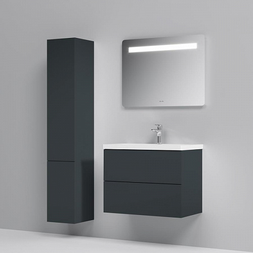 Шкаф-пенал AM.PM GEM  подвесной push-to-open правый, 30 см графит M90CHR0306GM купить