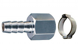 Пневматический переходник Fubag 1/4"F на елочку d=6мм+ кольцо (180250 B) купить