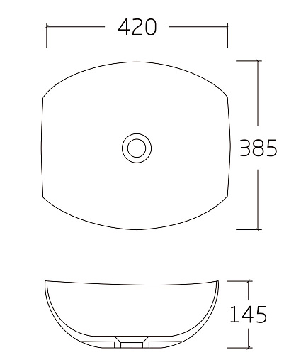 Раковина накладная HOLLER K-6305 белая 420*385*145мм HOLLER 344112 купить