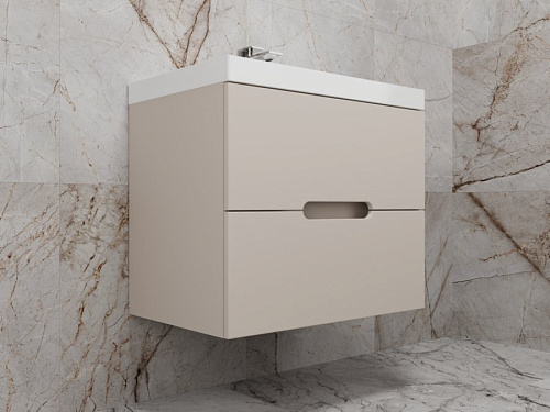 Тумба подвесная Матис 70 и раковина Classic 70 эмаль крем Style Line ЛС-00002309 купить
