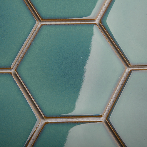 Мозаика керамическая Hexagon big Green Glossy 25.6*29.5см Starmosaic купить