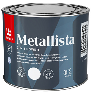 Краска по ржавчине Tikkurila METALLISTA База С 0.4 л купить