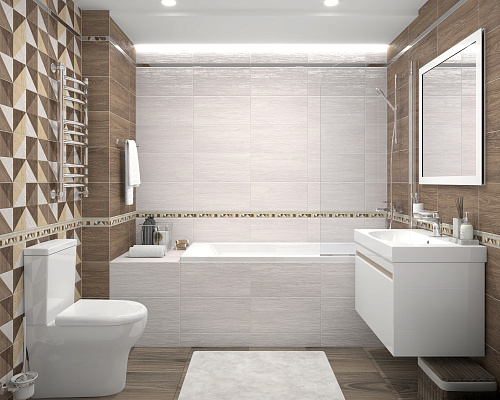 Плитка настенная Village бежевый микс 25*50см Laparet 34007 купить
