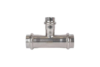 Тройник переходной ВПр прессовой 28*22*28мм нержавеющая сталь Rommer RSS-0014-282228 купить