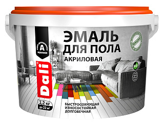 Эмаль для пола акриловая полуглянцевая Dali 65135 бежевый (2.2кг) купить