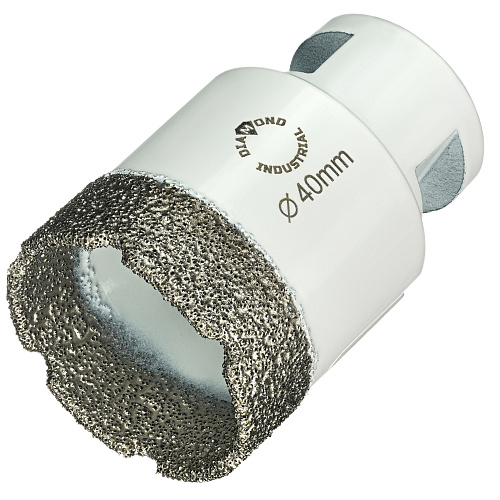 Коронка алмазная по керамограниту для МШУ Diamond Industrial Ф 40мм/М14 сухой рез вакуумная пайка (DIDKVP40M14) купить