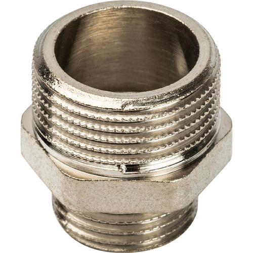 Ниппель наружная резьба переходной никелированный латунь 3/4"*1/2" STOUT SFT-0004-003412 купить