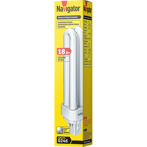 Лампа энергосберегающая Navigator NCL-PD-18-840-G24d купить