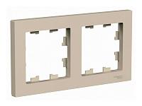 Рамка 2-местная Atlas Design ATN001202 песочный 6876451