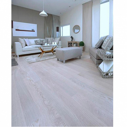 Доска паркетная FW 138 OAK Orlando WHITE MATT LAC 1S, лак, дуб 1800*138*14мм FloorWood купить