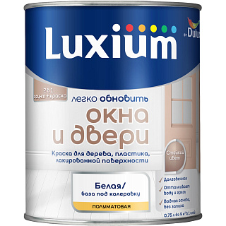 Краска Luxium by Dulux Окна и Двери полуматовая база BW Luxium 50034546 купить