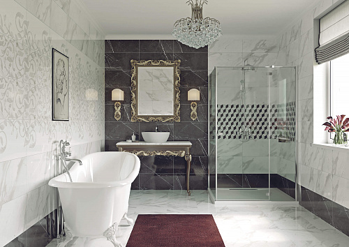 Плитка настенная Royal Stone 29.7*60 см цвет белый, Cersanit RSL051 купить