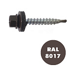 Саморез кровельный тем-коричневый MIXTON 4.8*29 RAL8017 150шт Саморез кровельный тем-коричневый MIXTON 4.8*29 RAL8017 150шт
