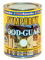 Антисептик кроющий водоразбавляемый Symphony Wood Guard белая база VVA 0.9л Symphony