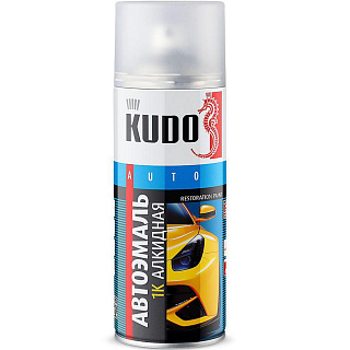 Эмаль автомобильная аэрозоль Kudo KU-4034 черная 601 глянцевая (0.52л) купить