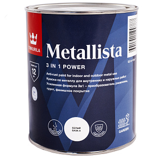 Краска по ржавчине METALLISTA глянцевая база A Tikkurila 710011840 (0.8л) купить