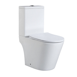 Унитаз-компакт безободковый HOLLER ZOOM 620*365*820мм белый HOLLER  B-P3088 купить