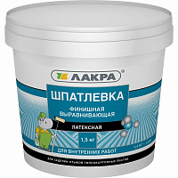 Шпатлевка Лакра 0008045 латексная финишная выравнивающая для гипсокартона (1.5кг)