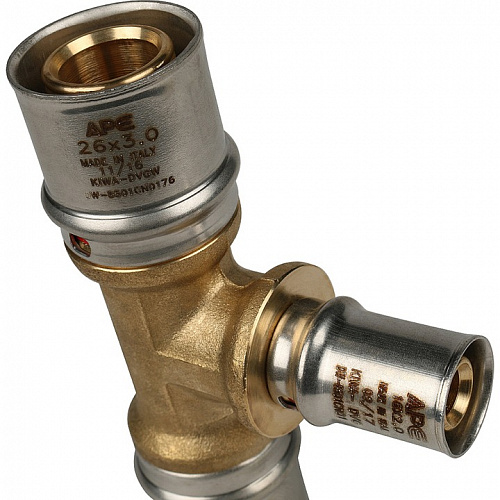 Тройник переходной прессовой для металлопластиковых труб 26*16*26 Stout SFP-0005-261626 купить